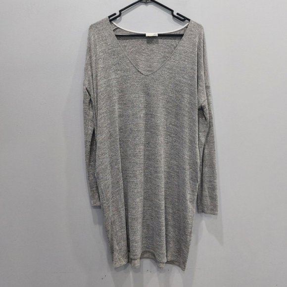 Aritzia Wilfred Free Grey Gail Dress Large - Picture 1 of 7